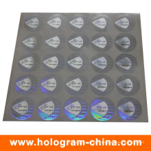 Silver Tamper Evident Serial Number Hologram Sticker